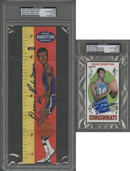 1969 Topps and 1969 Topps "Rulers" Oscar Robertson PSA/DNA Authentic Pair (2 Different) 